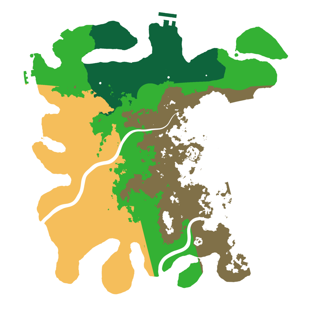 Biome Rust Map: Procedural Map, Size: 3500, Seed: 71874