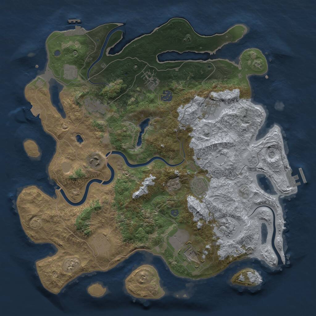 Procedural Map :: Rust Map :: Just-Wiped