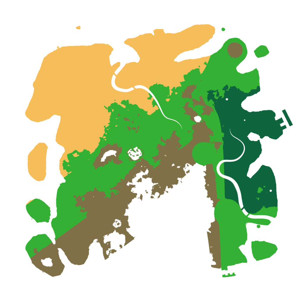 Biome Rust Map: Procedural Map, Size: 3500, Seed: 108005