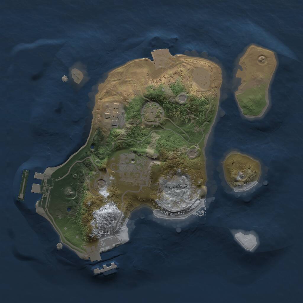 Rust Map: Procedural Map, Size: 2000, Seed: 133337, 9 Monuments