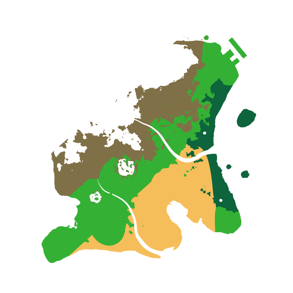 Biome Rust Map: Procedural Map, Size: 2500, Seed: 27896