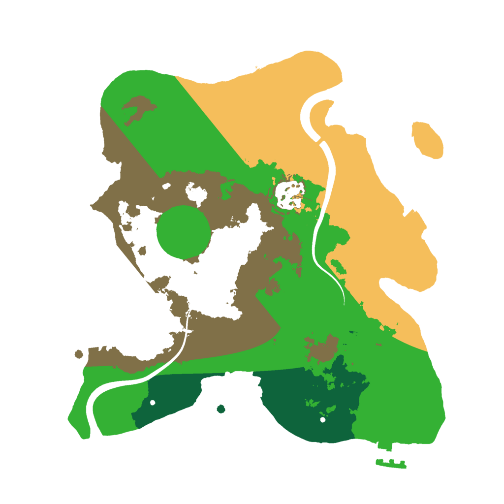 Biome Rust Map: Procedural Map, Size: 2500, Seed: 240520289