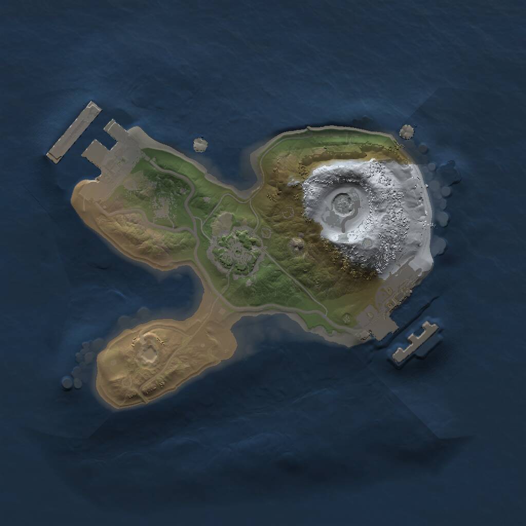 Rust Map: Procedural Map, Size: 1500, Seed: 1862422565, 7 Monuments