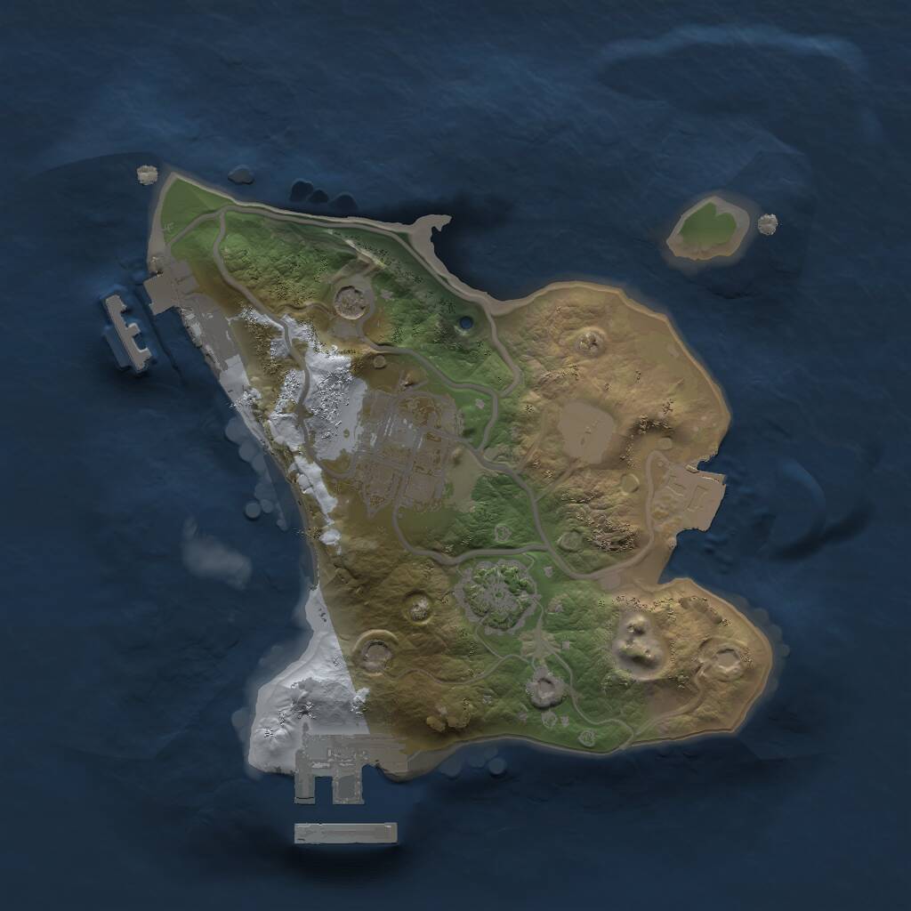 Rust Map: Procedural Map, Size: 1800, Seed: 1464830145, 8 Monuments