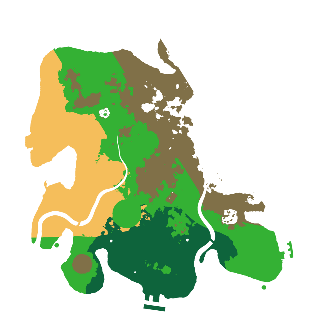 Biome Rust Map: Procedural Map, Size: 3000, Seed: 25126