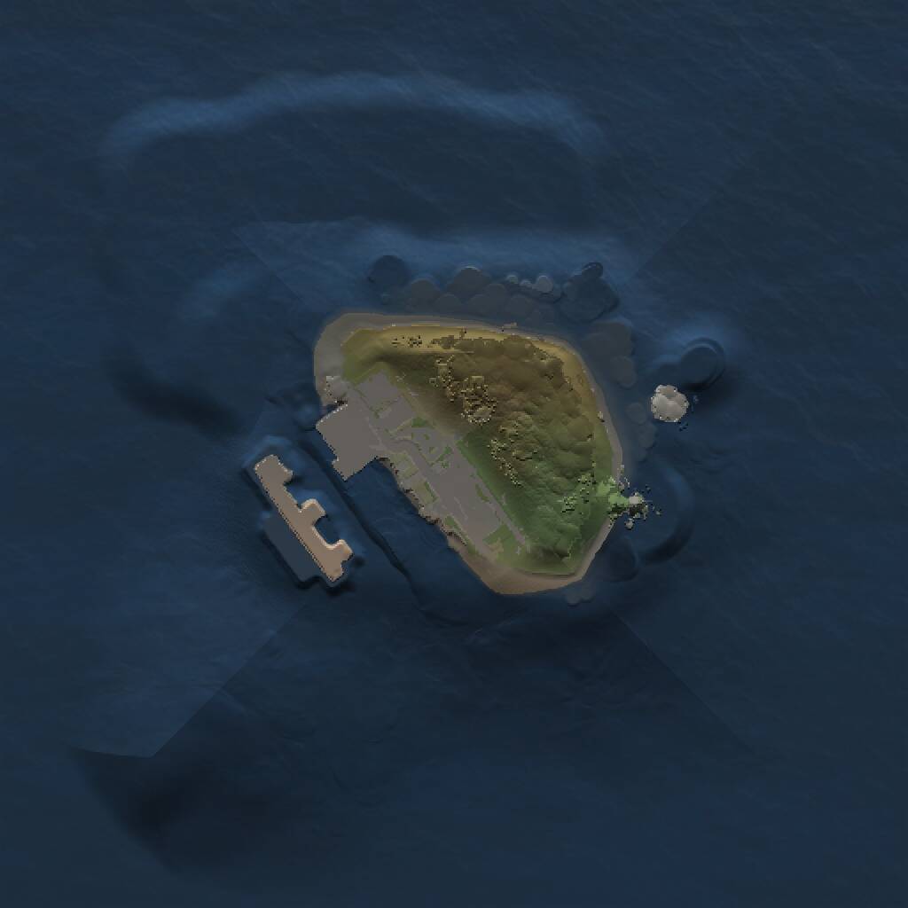 Rust Map: Procedural Map, Size: 1000, Seed: 3640, 4 Monuments