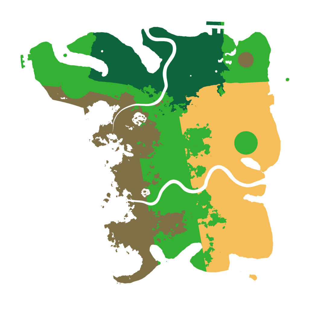 Biome Rust Map: Procedural Map, Size: 3500, Seed: 48688995