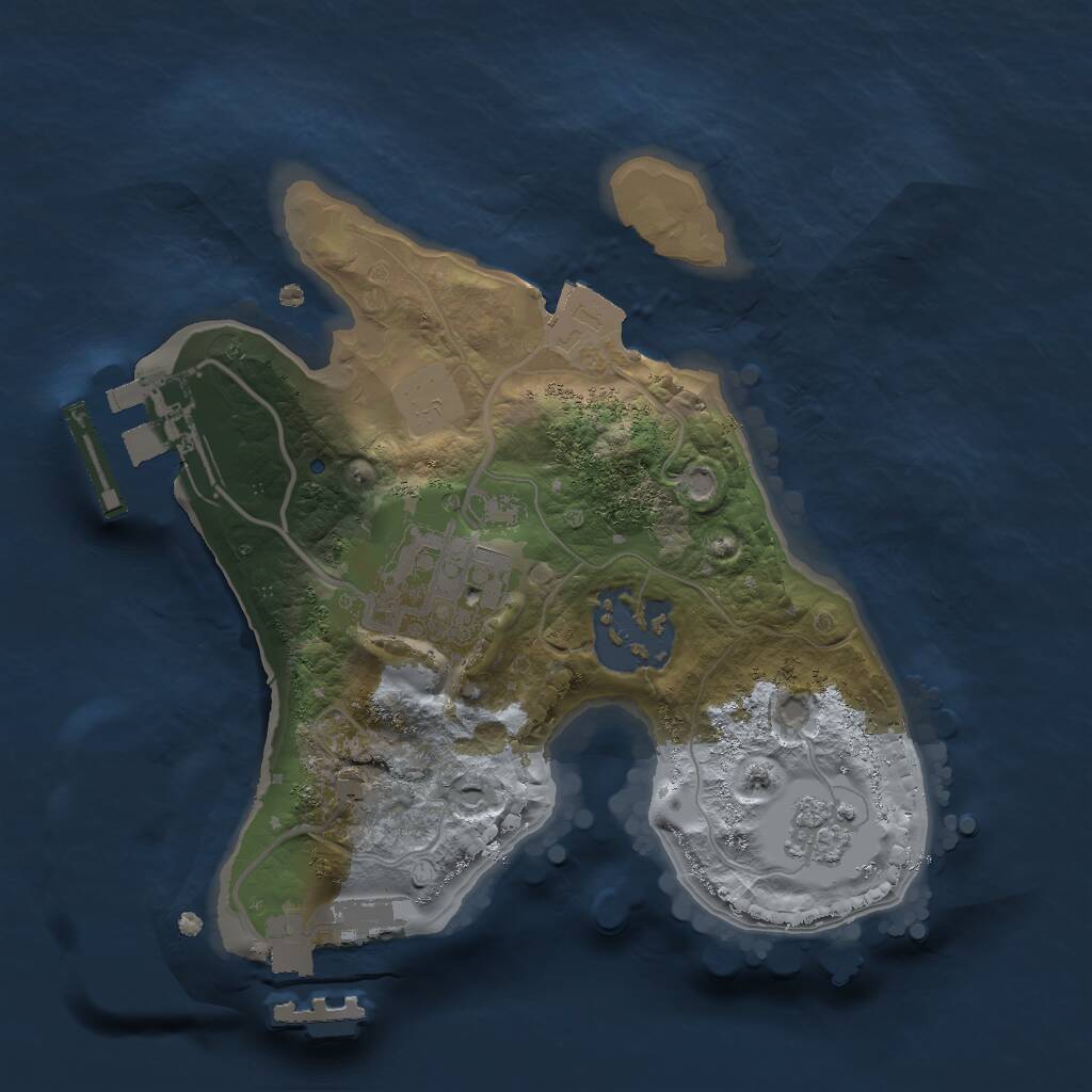 Rust Map: Procedural Map, Size: 1850, Seed: 1520322971, 8 Monuments