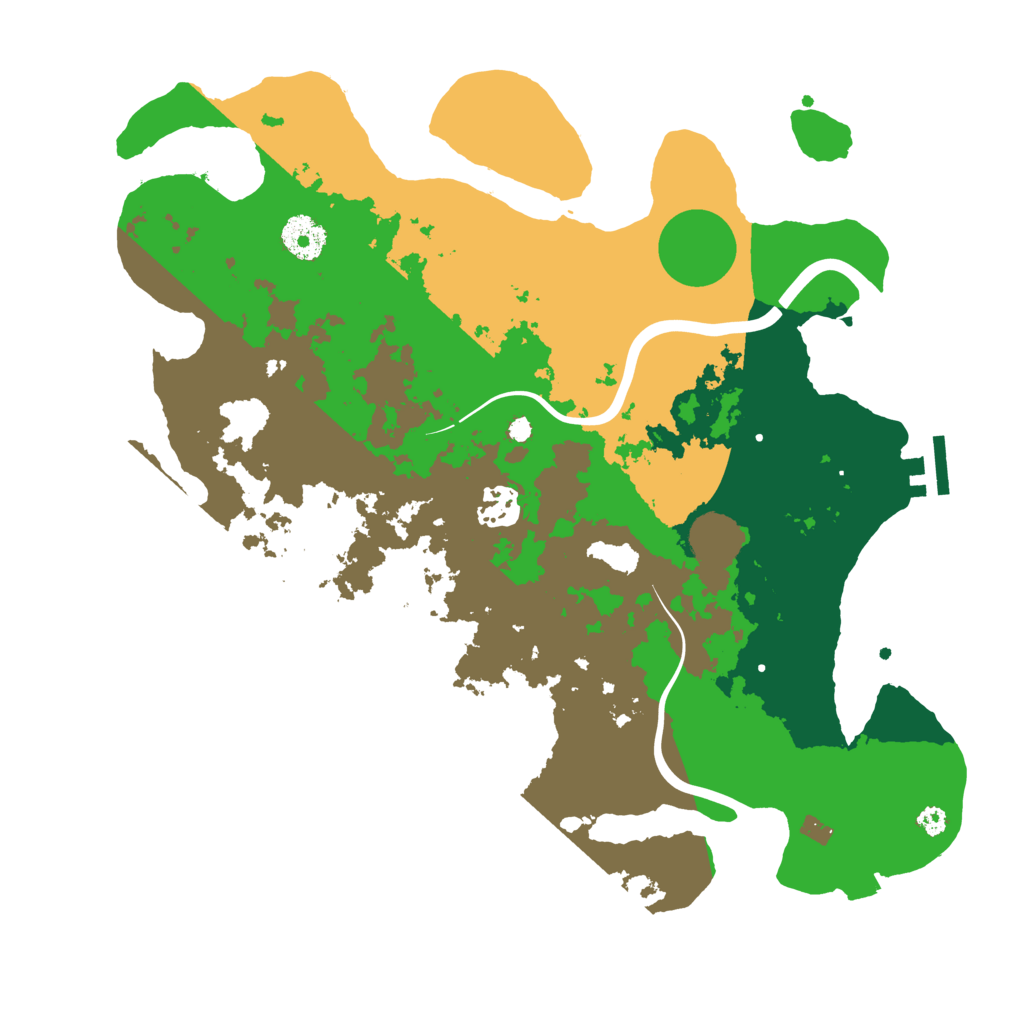 Biome Rust Map: Procedural Map, Size: 3500, Seed: 20261020