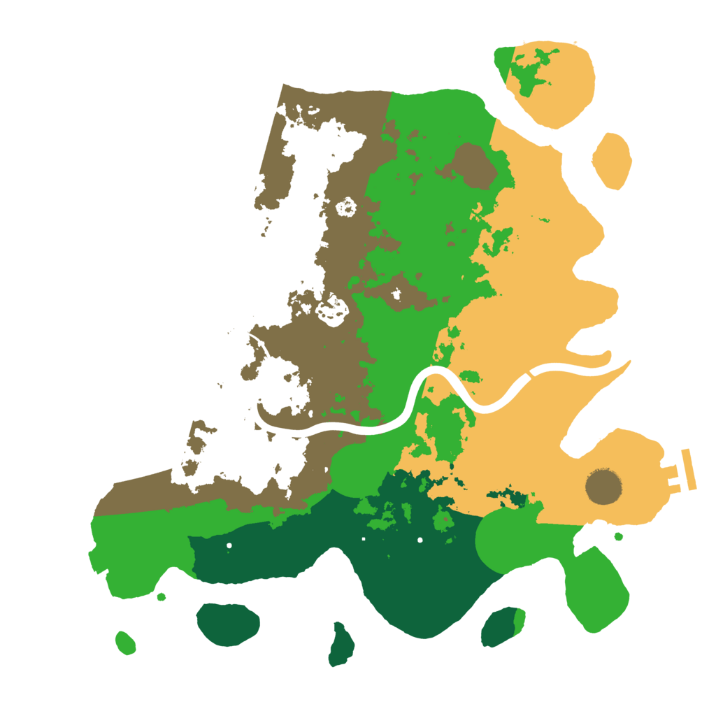 Biome Rust Map: Procedural Map, Size: 3500, Seed: 927297640