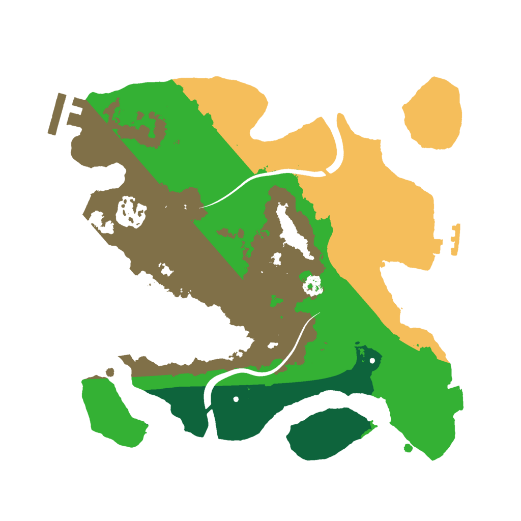 Biome Rust Map: Procedural Map, Size: 2500, Seed: 5892
