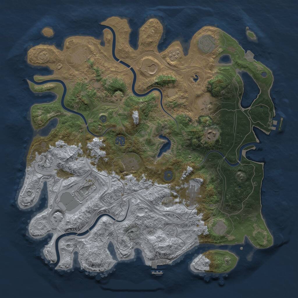 Rust Map: Procedural Map, Size: 4250, Seed: 1558127509, 19 Monuments