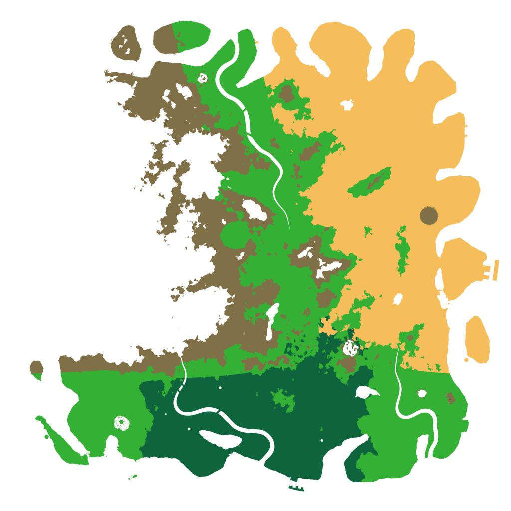 Biome Rust Map: Procedural Map, Size: 5000, Seed: 1758801068