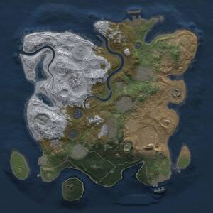 Thumbnail Rust Map: Procedural Map, Size: 3200, Seed: 120000, 16 Monuments