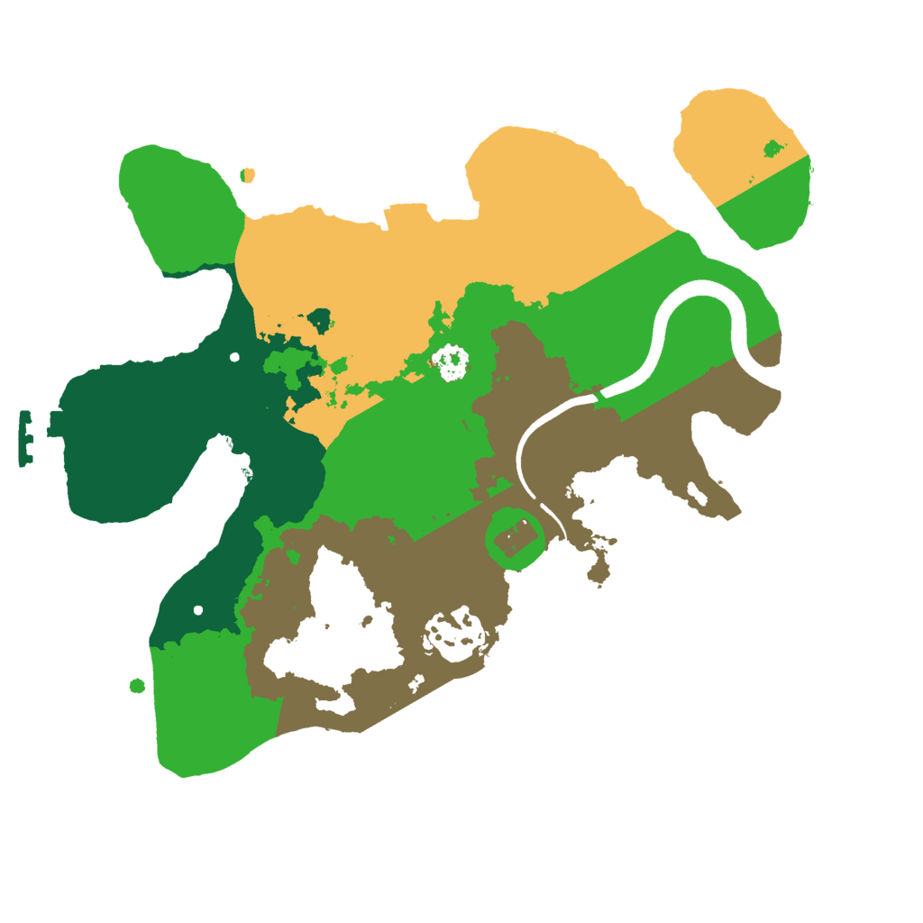 Biome Rust Map: Procedural Map, Size: 2500, Seed: 36409100