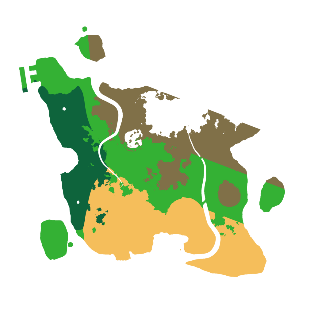 Biome Rust Map: Procedural Map, Size: 2500, Seed: 2022881275