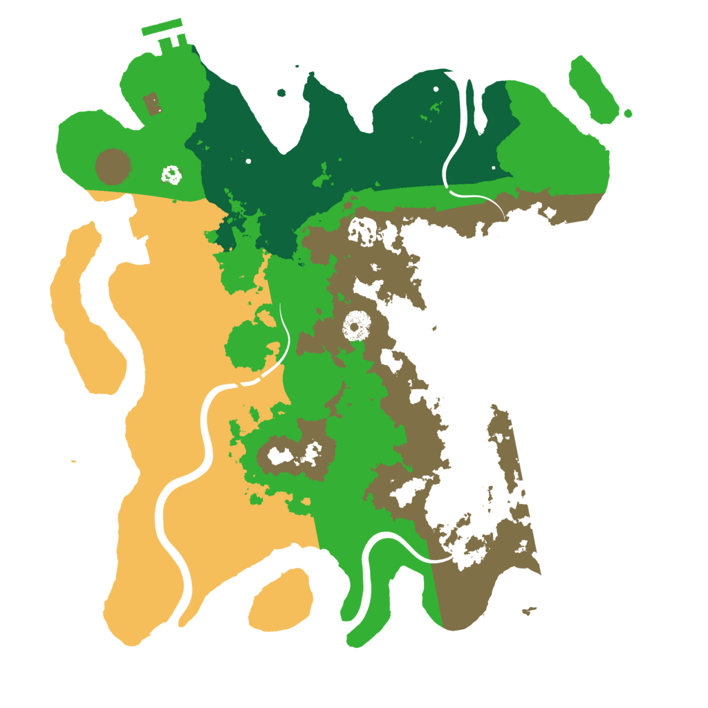Biome Rust Map: Procedural Map, Size: 3500, Seed: 179946182