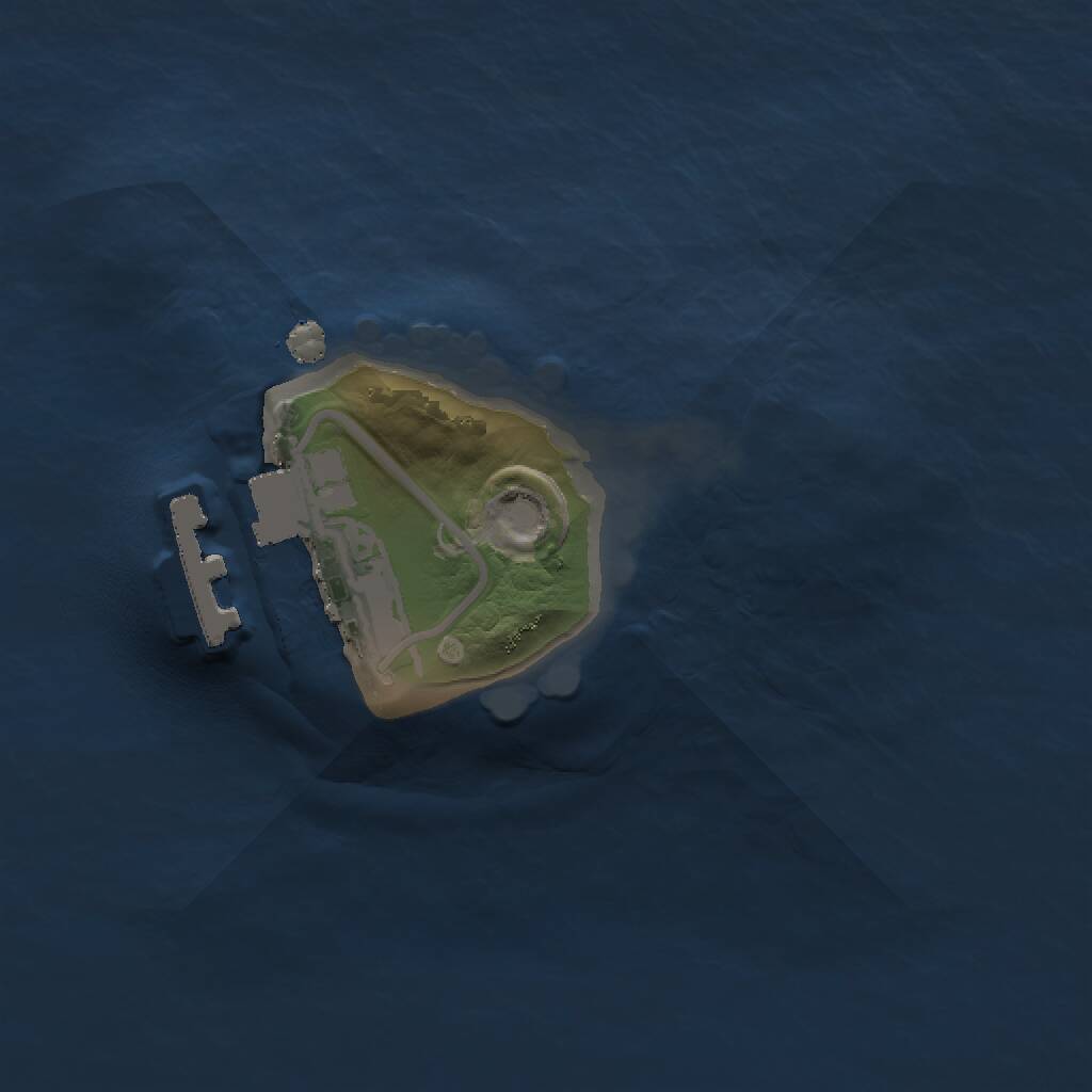 Rust Map: Procedural Map, Size: 1100, Seed: 1214, 4 Monuments