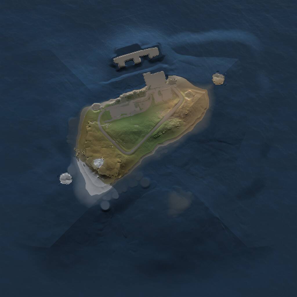 Rust Map: Procedural Map, Size: 1000, Seed: 877937817, 4 Monuments