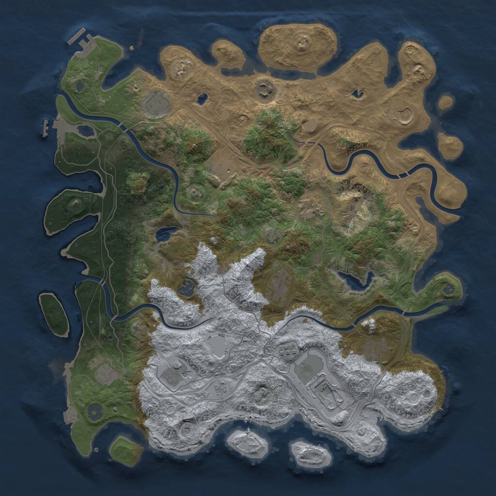 Rust Map: Procedural Map, Size: 4500, Seed: 15312, 19 Monuments
