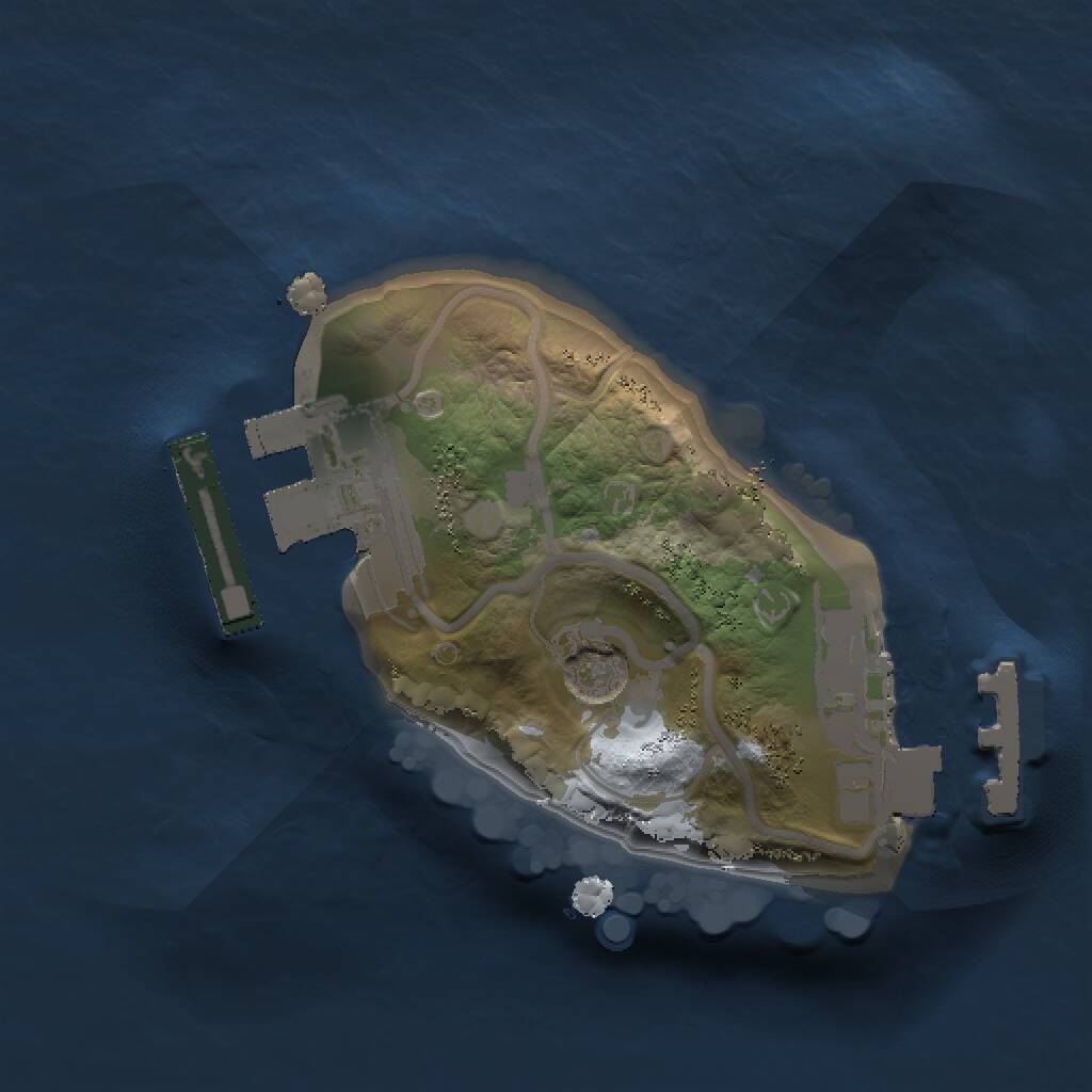 Rust Map: Procedural Map, Size: 1100, Seed: 1401480073, 6 Monuments