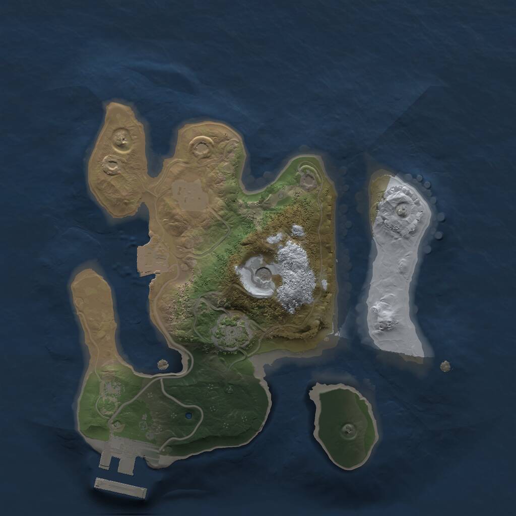 Rust Map: Procedural Map, Size: 2000, Seed: 751319296, 6 Monuments