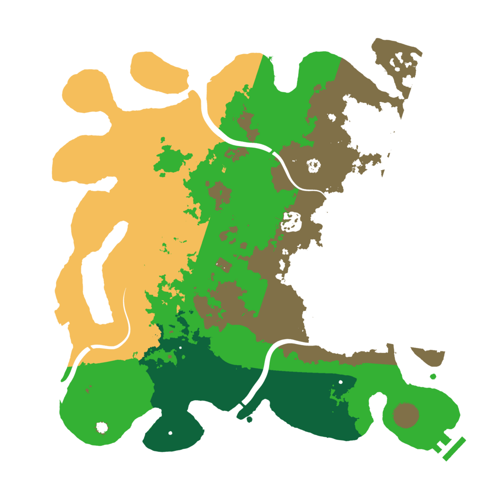 Biome Rust Map: Procedural Map, Size: 3500, Seed: 615765637