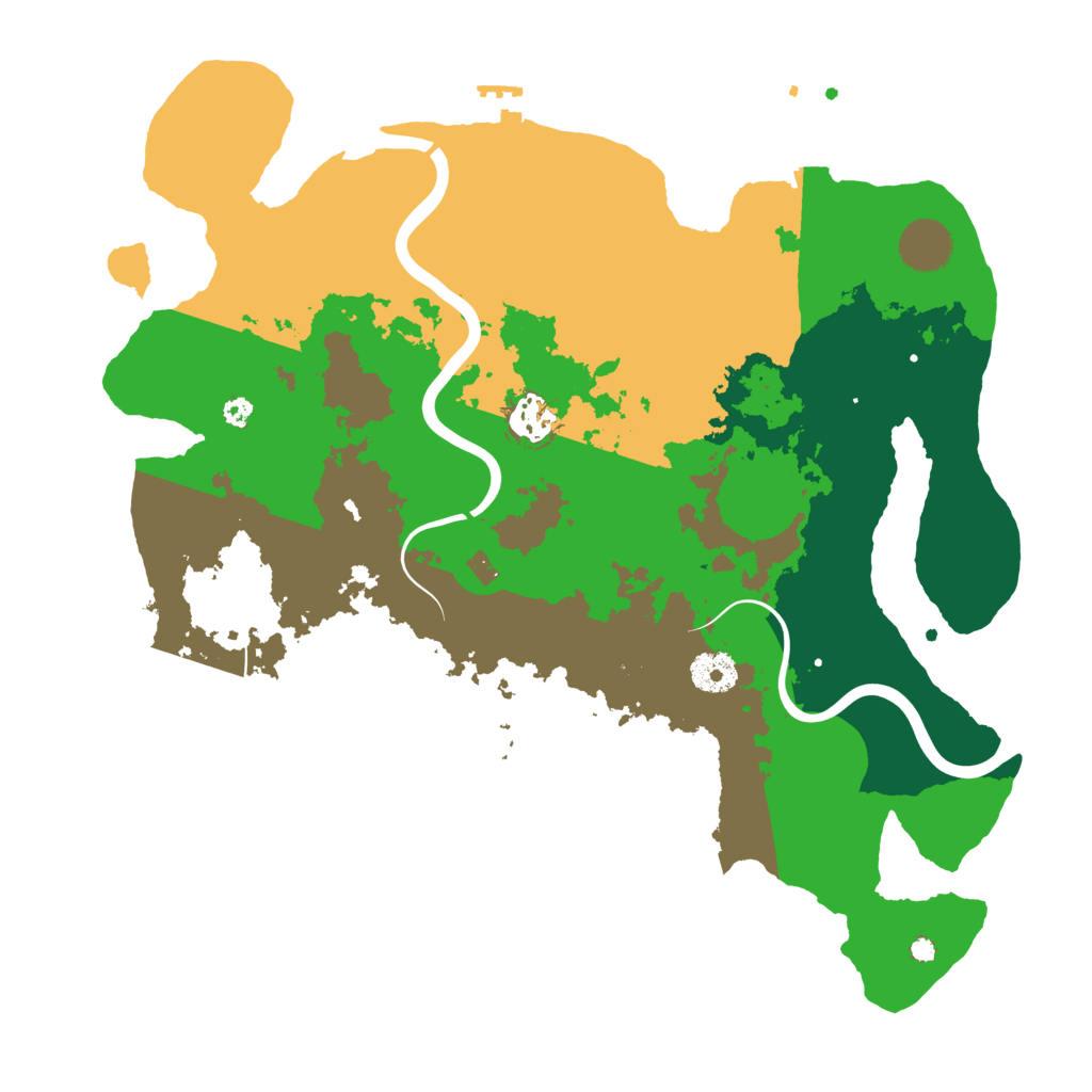 Biome Rust Map: Procedural Map, Size: 3650, Seed: 7