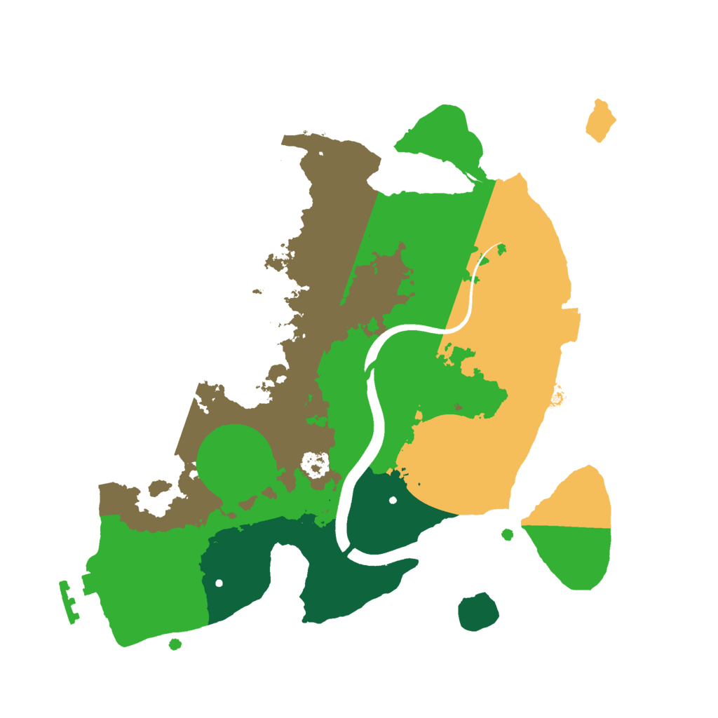 Biome Rust Map: Procedural Map, Size: 2500, Seed: 320763817