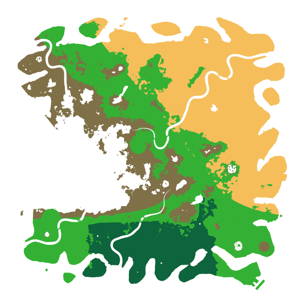 Biome Rust Map: Procedural Map, Size: 5000, Seed: 4123561