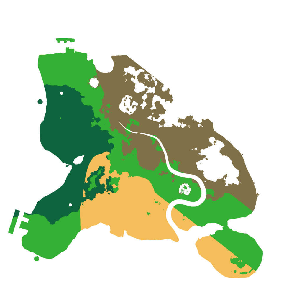 Biome Rust Map: Procedural Map, Size: 2500, Seed: 601400525