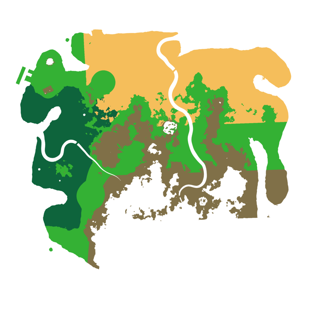 Biome Rust Map: Procedural Map, Size: 3500, Seed: 14439
