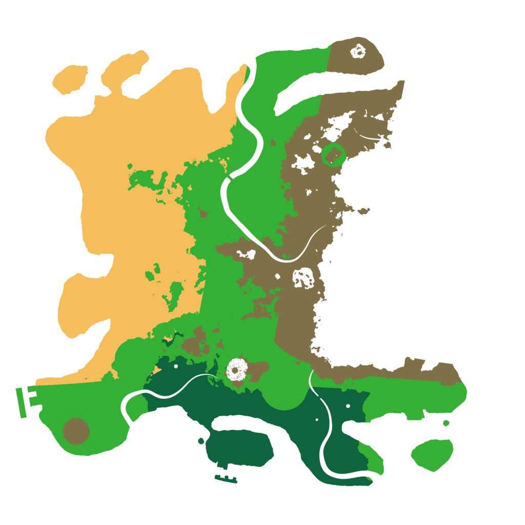 Biome Rust Map: Procedural Map, Size: 3500, Seed: 20261019