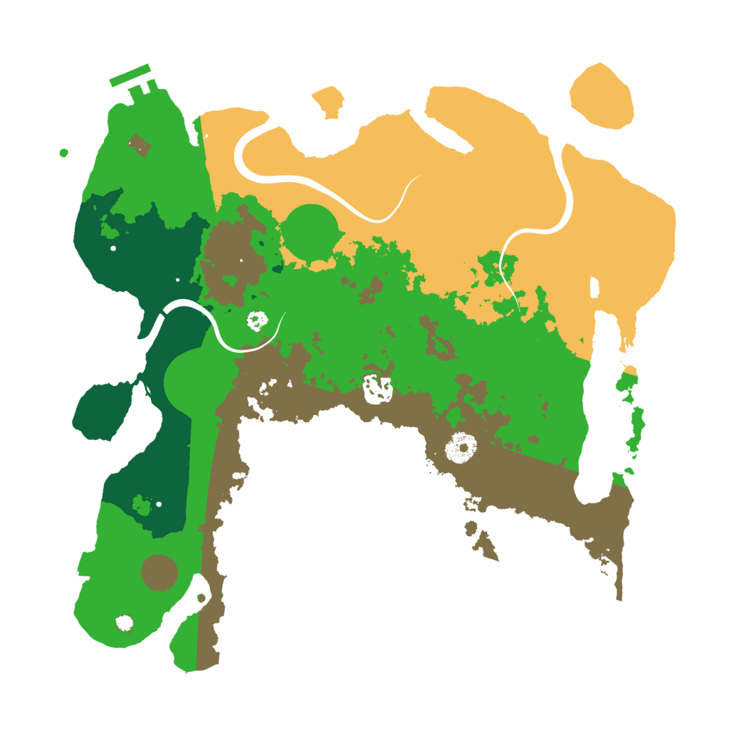 Biome Rust Map: Procedural Map, Size: 3500, Seed: 154444