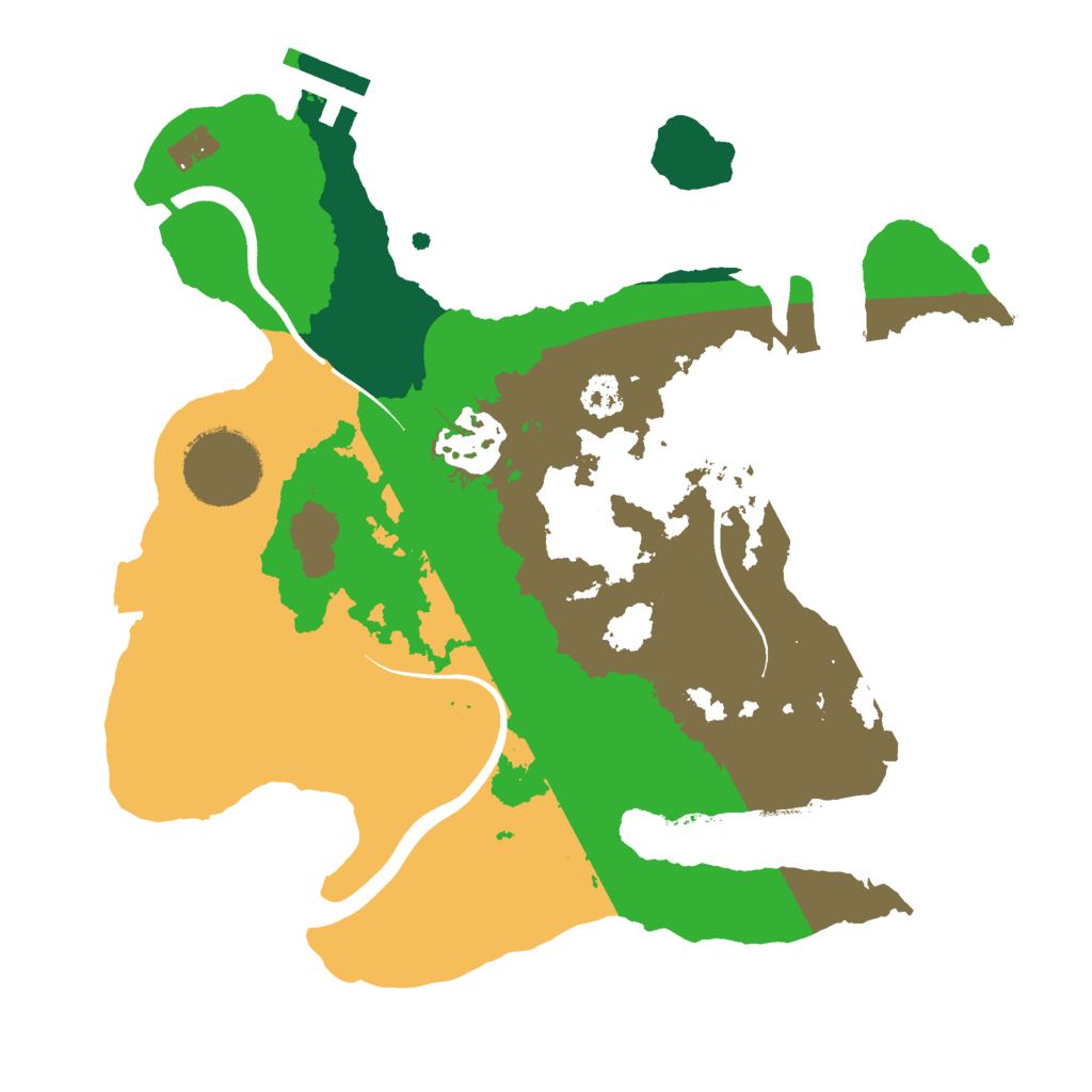 Biome Rust Map: Procedural Map, Size: 2500, Seed: 91620