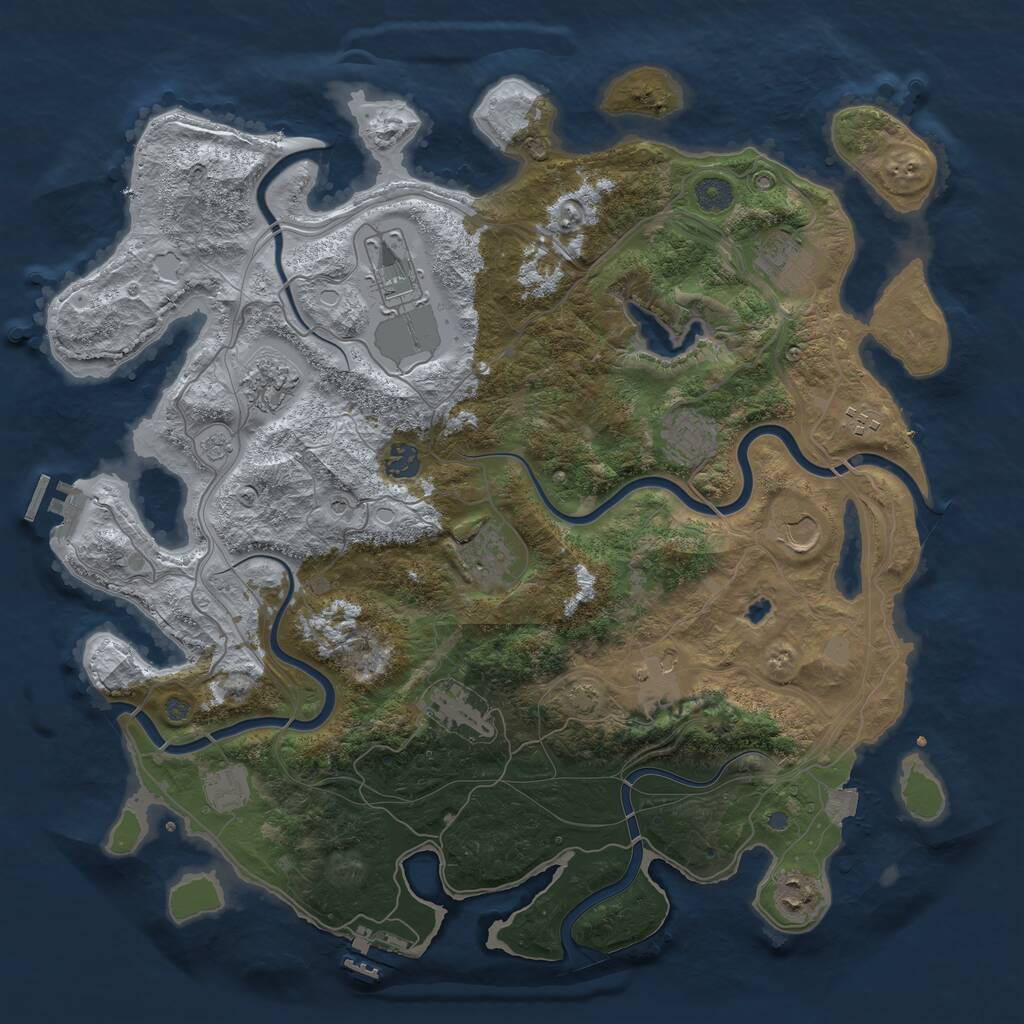 Rust Map: Procedural Map, Size: 4250, Seed: 94412, 19 Monuments
