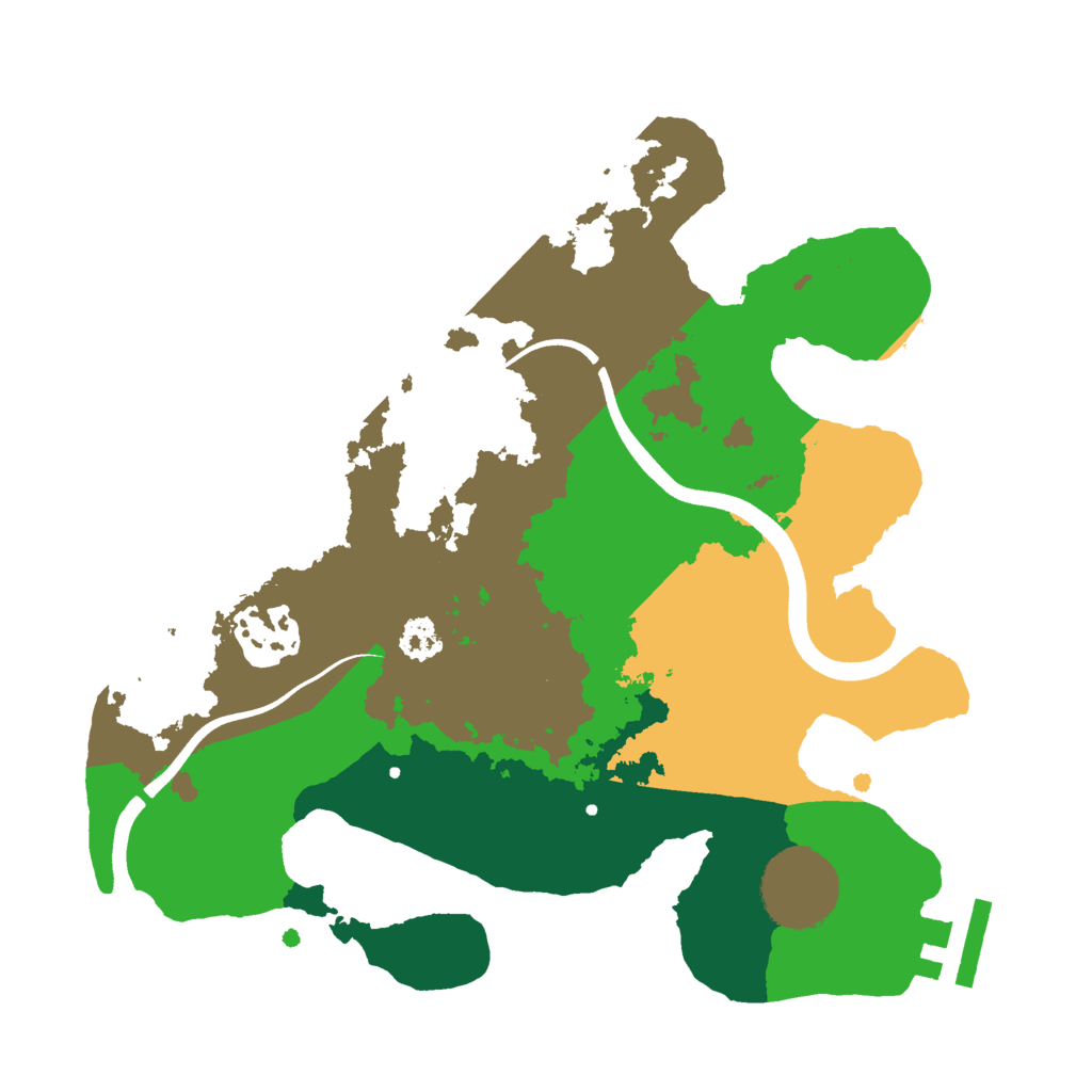Biome Rust Map: Procedural Map, Size: 2500, Seed: 1961776109