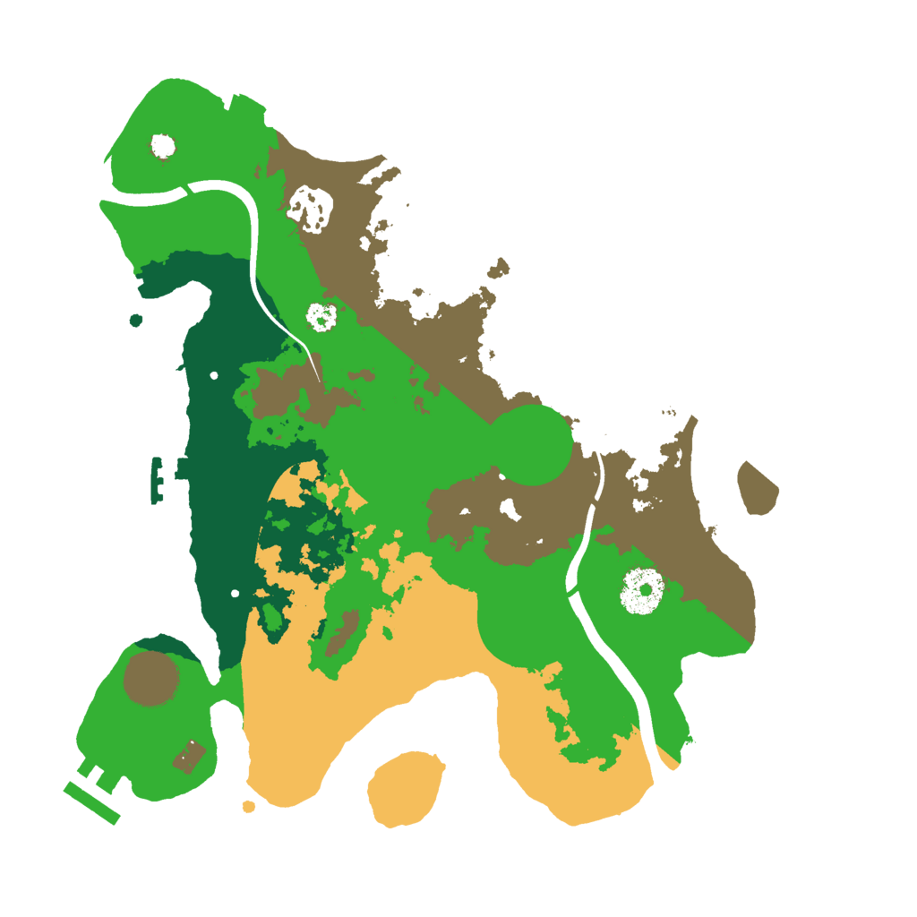 Biome Rust Map: Procedural Map, Size: 3000, Seed: 12553