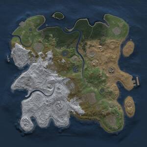 Thumbnail Rust Map: Procedural Map, Size: 3500, Seed: 1072017617, 18 Monuments