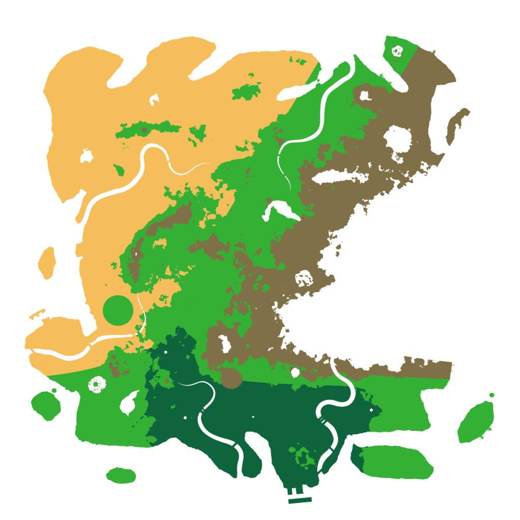 Biome Rust Map: Procedural Map, Size: 4500, Seed: 127487