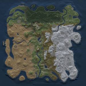 Thumbnail Rust Map: Procedural Map, Size: 4800, Seed: 412458948, 19 Monuments