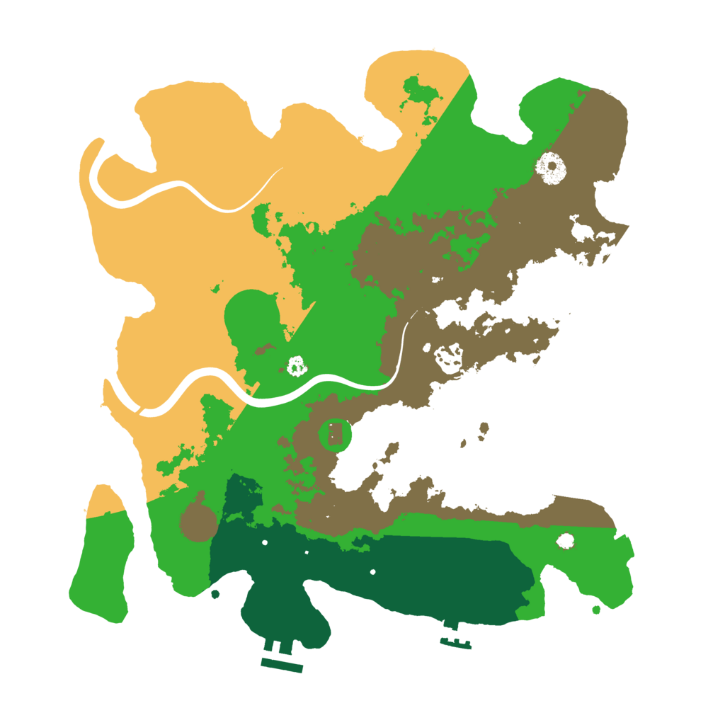 Biome Rust Map: Procedural Map, Size: 3500, Seed: 92441