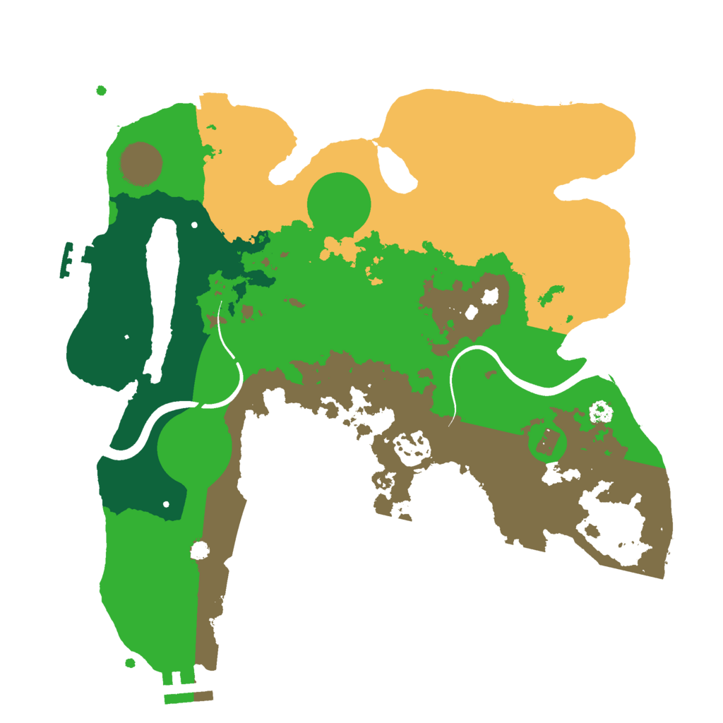 Biome Rust Map: Procedural Map, Size: 3000, Seed: 1049853495