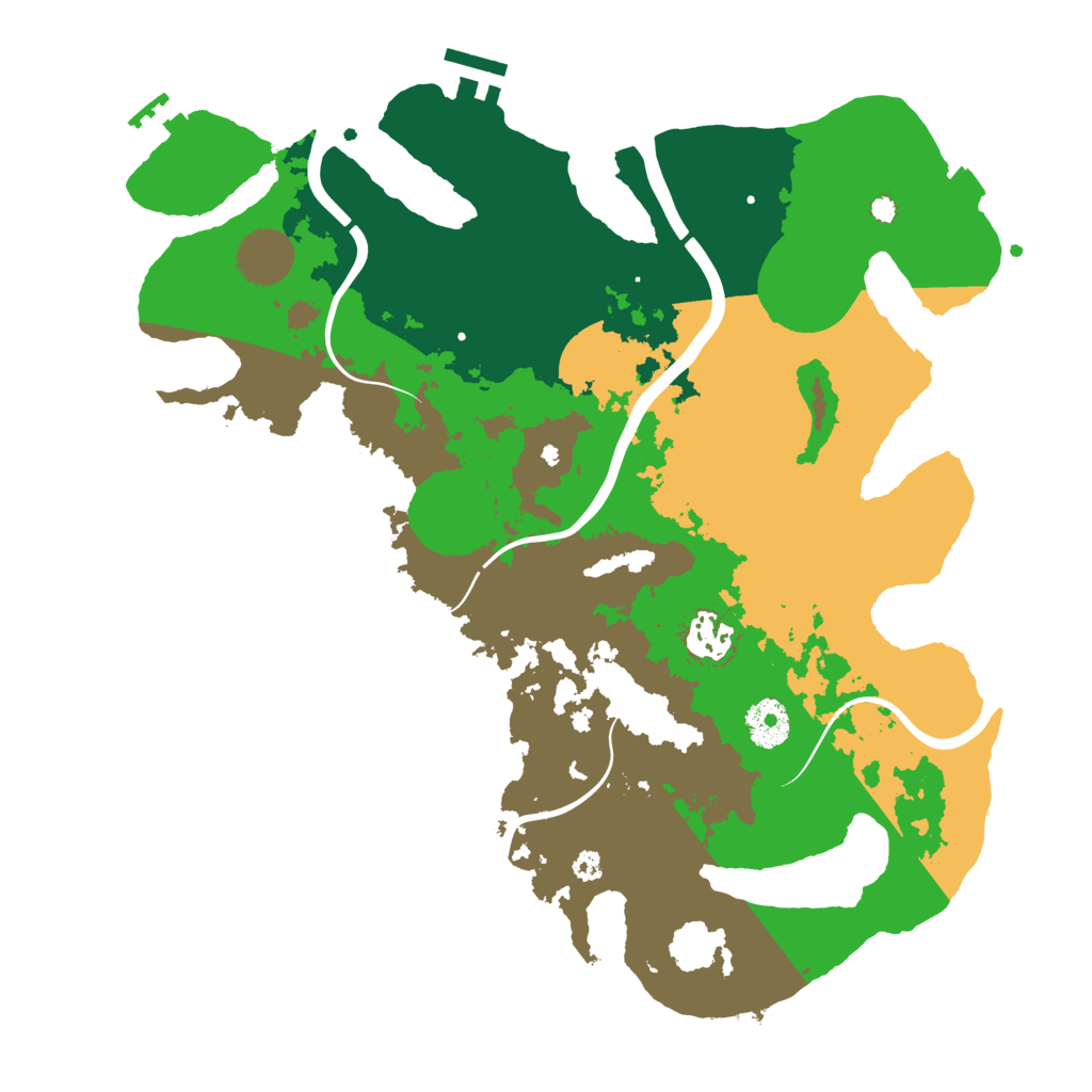 Biome Rust Map: Procedural Map, Size: 3500, Seed: 163756340