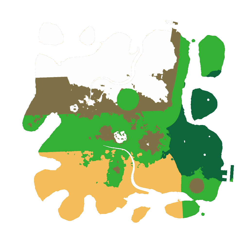 Biome Rust Map: Procedural Map, Size: 3000, Seed: 614384