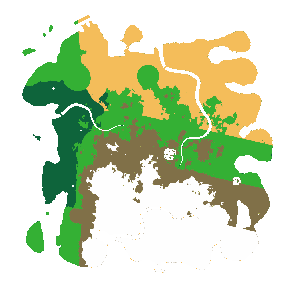 Biome Rust Map: Procedural Map, Size: 3500, Seed: 885157482