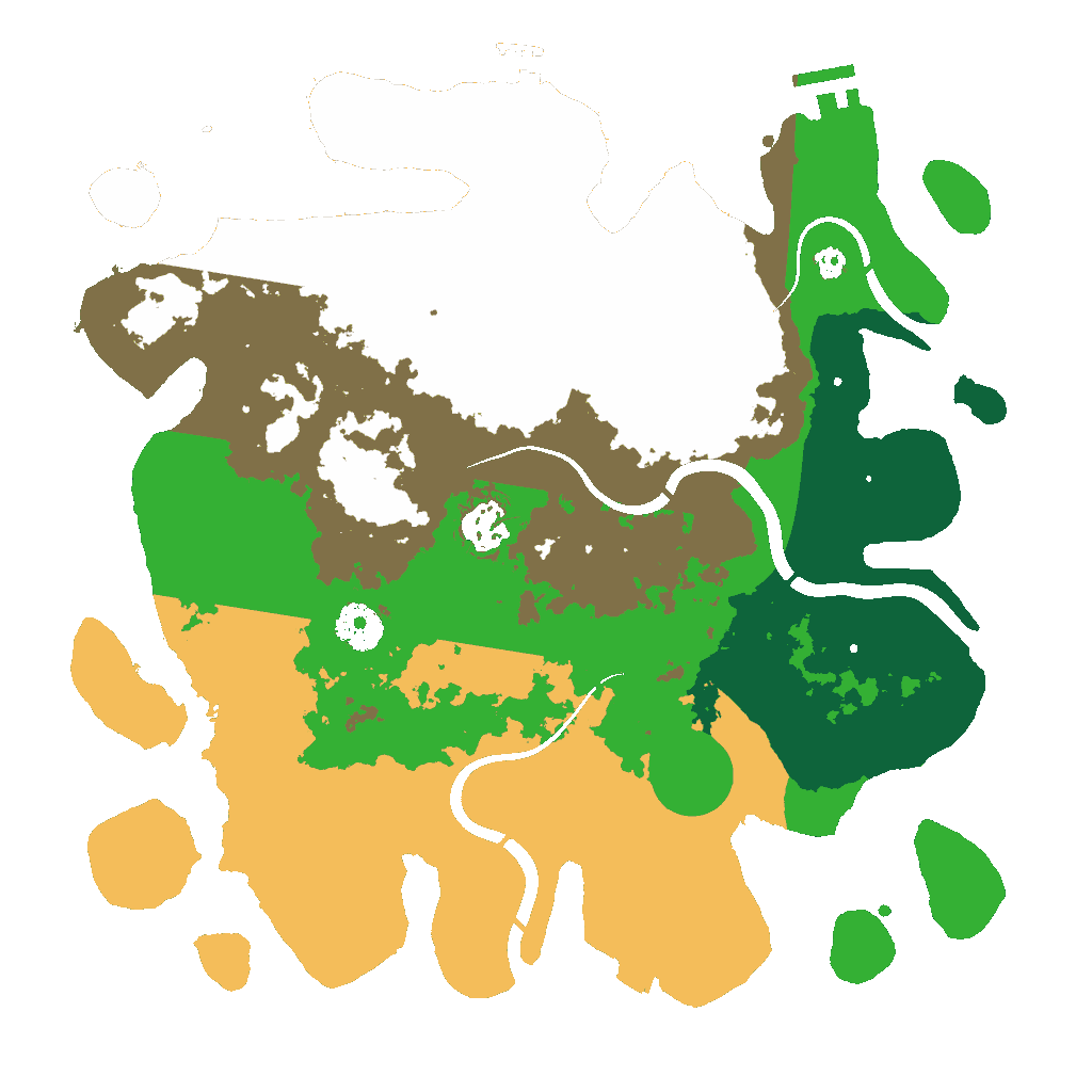 Biome Rust Map: Procedural Map, Size: 3500, Seed: 209460847