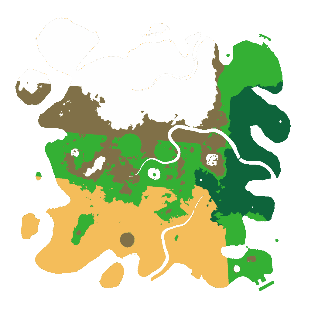 Biome Rust Map: Procedural Map, Size: 3700, Seed: 49212