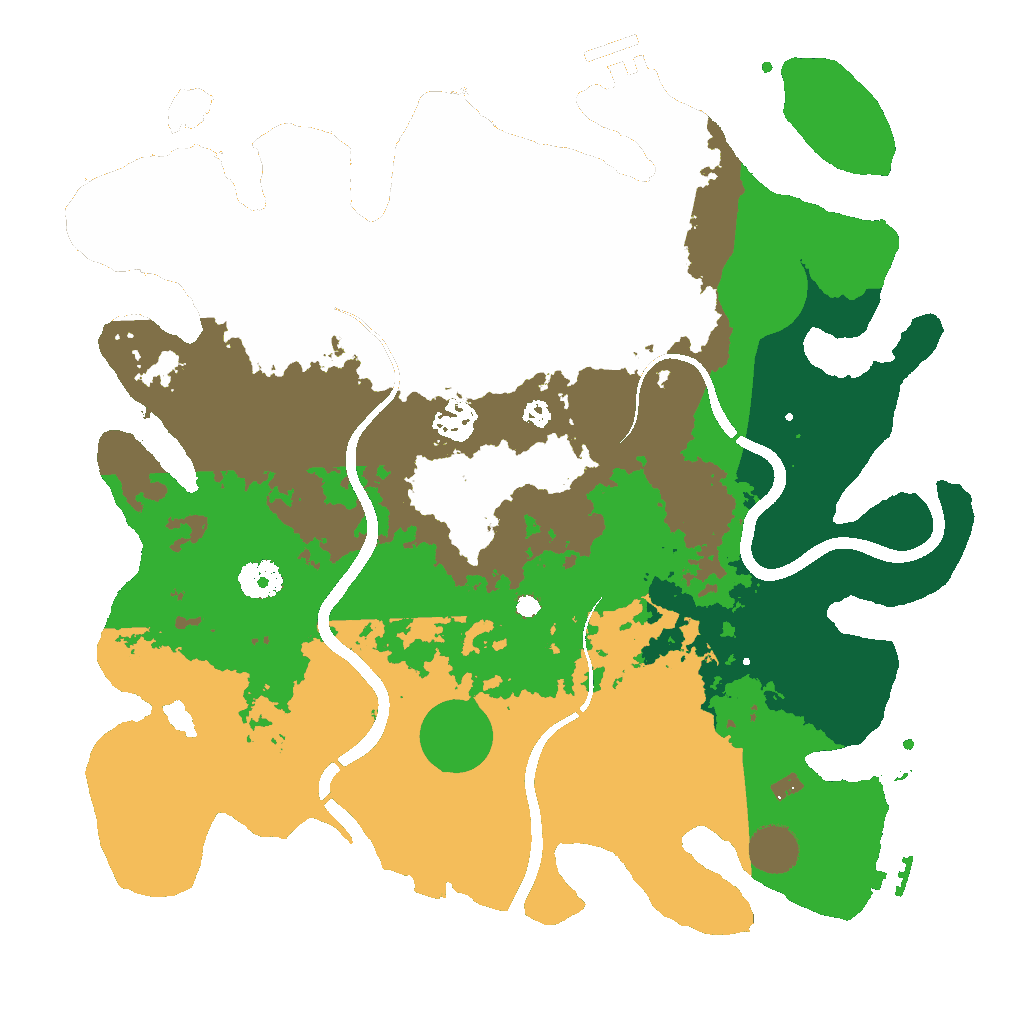 Biome Rust Map: Procedural Map, Size: 3700, Seed: 221076101
