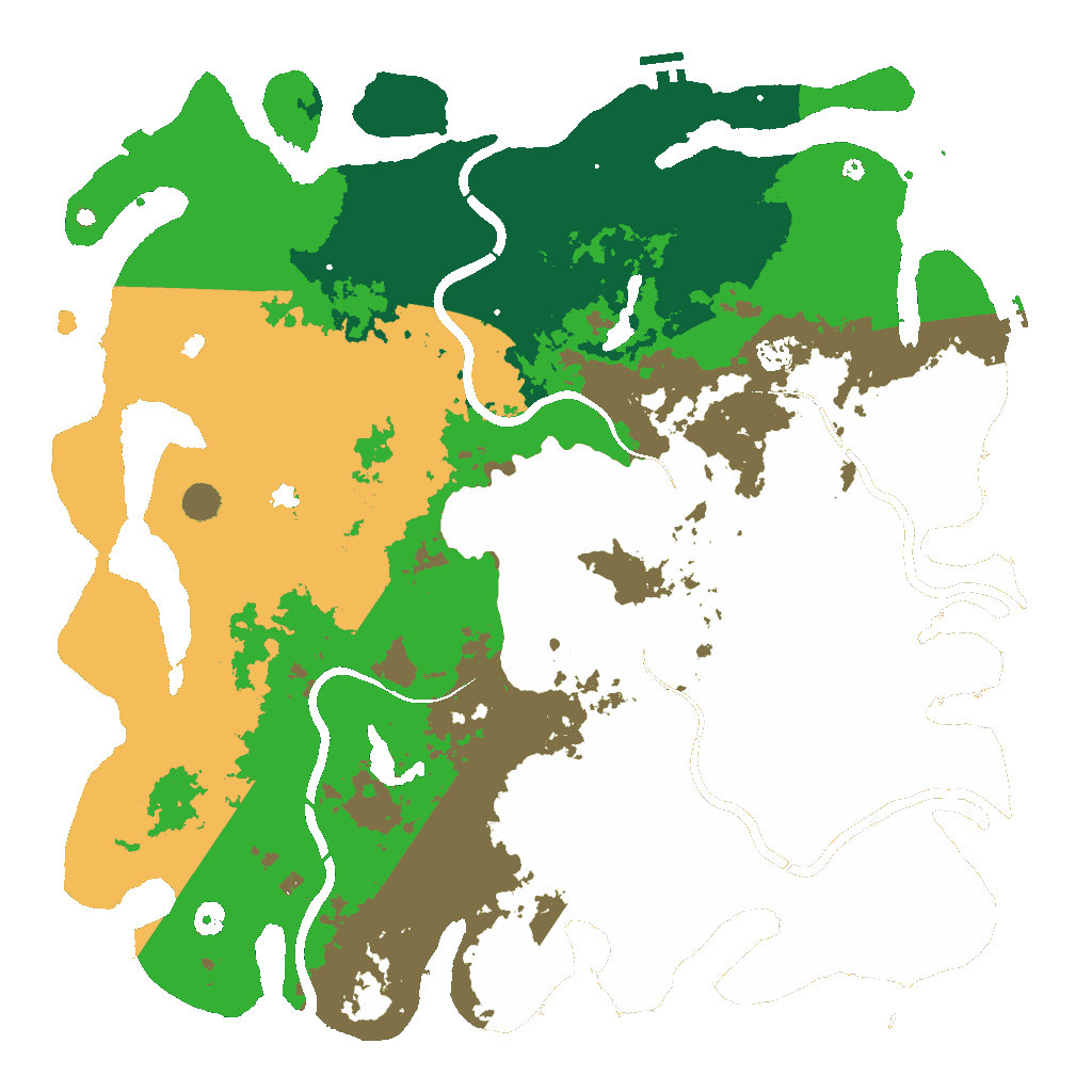 Biome Rust Map: Procedural Map, Size: 5000, Seed: 670234514